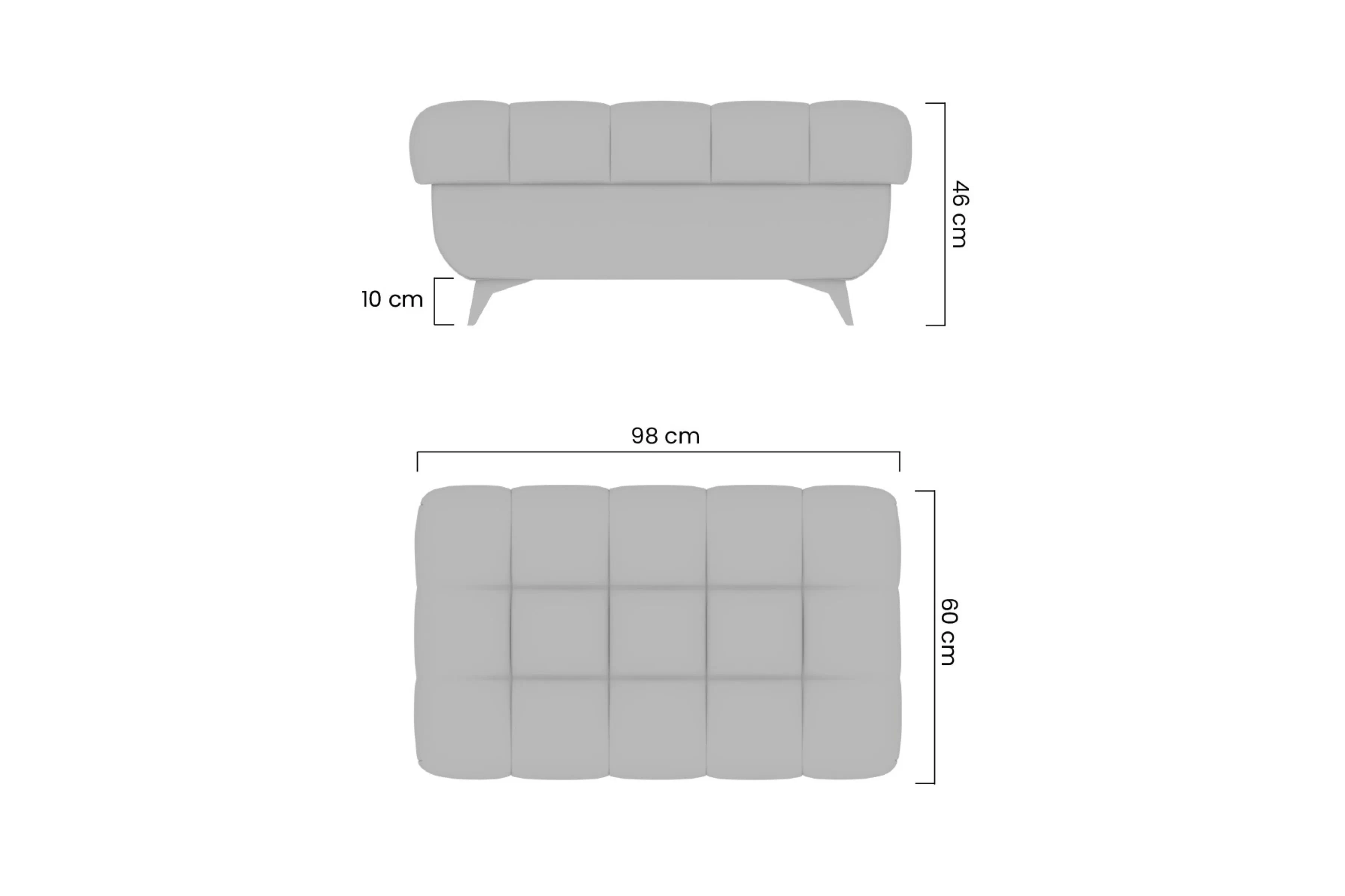 Taburet Valoris s úložným prostorem- šedá welwet latwoczyszczacy Zetta 304