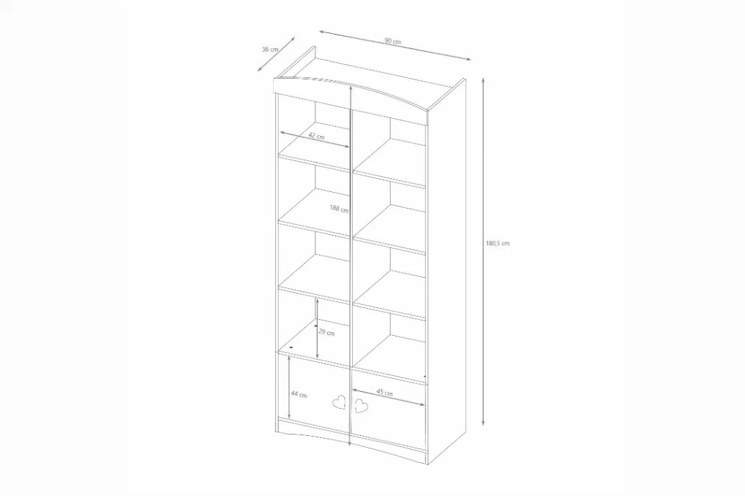 Regál dětský Pateri 90 cm - bílá