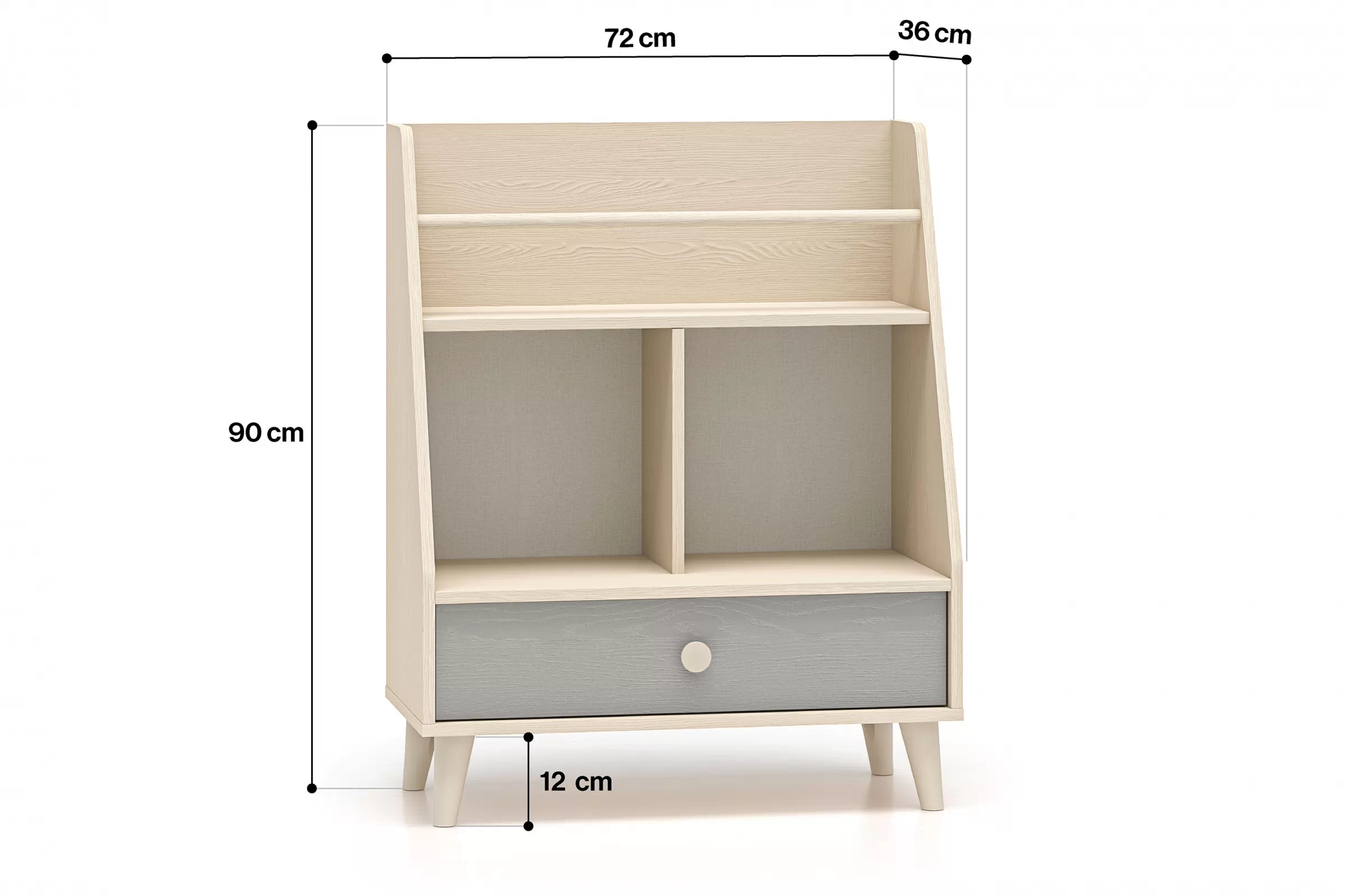 Regál Marla 72 cm - piasek pustyni / šedá pallad