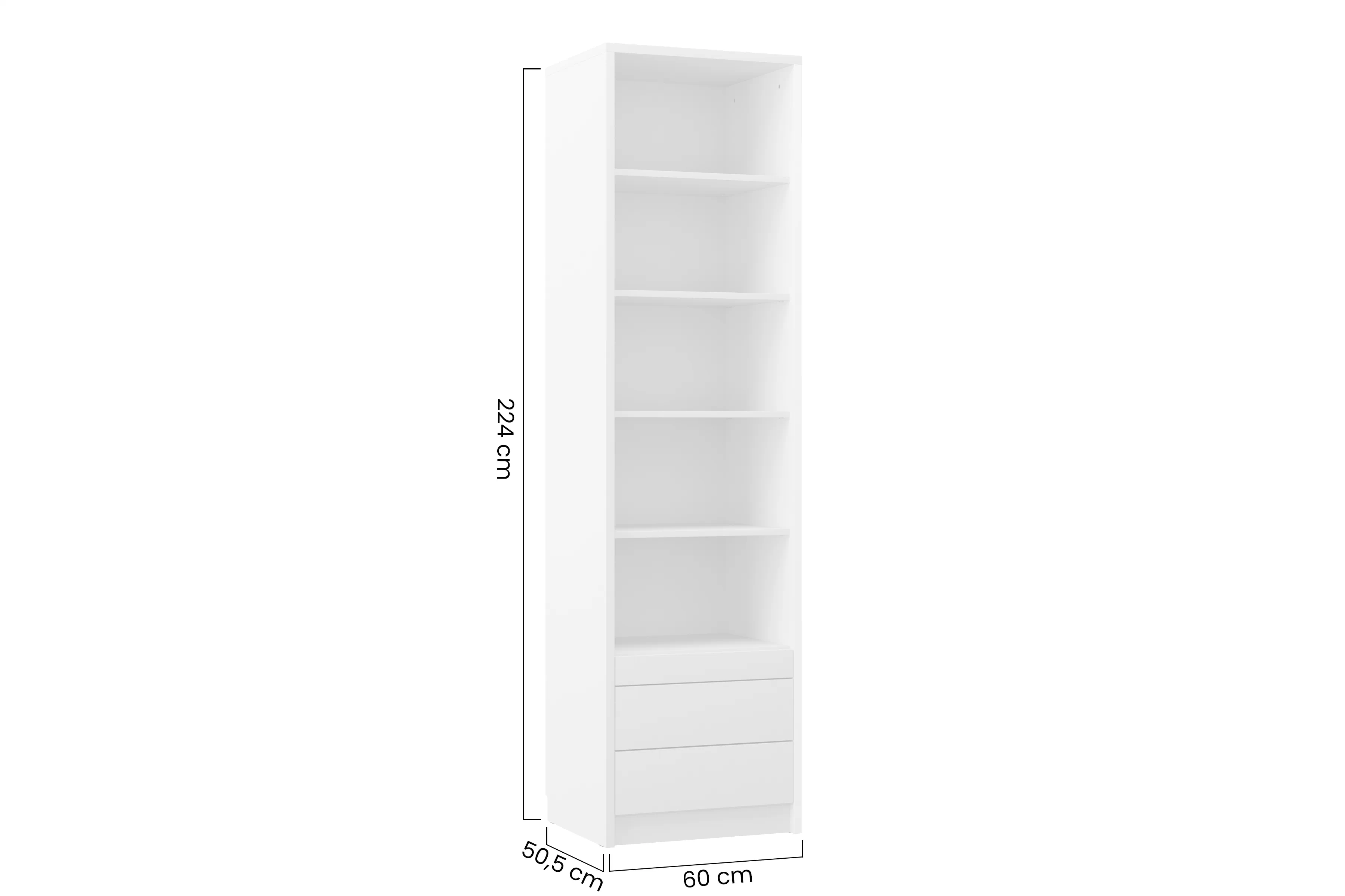 Regál Modern R - 60 cm pro polkotapczanu pionowego - congo / kašmír