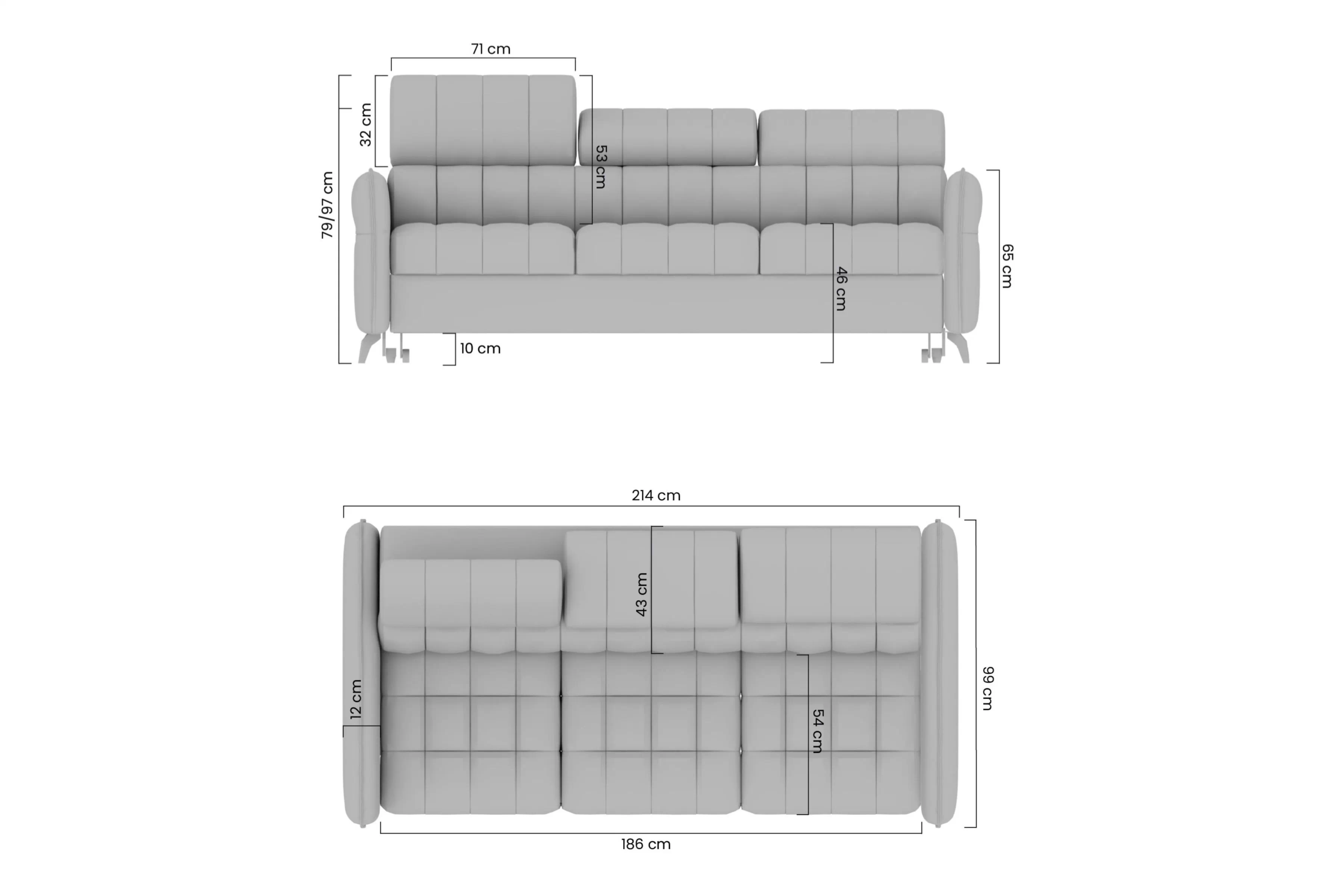 Pohovka třímístná rozkládací Elarias 