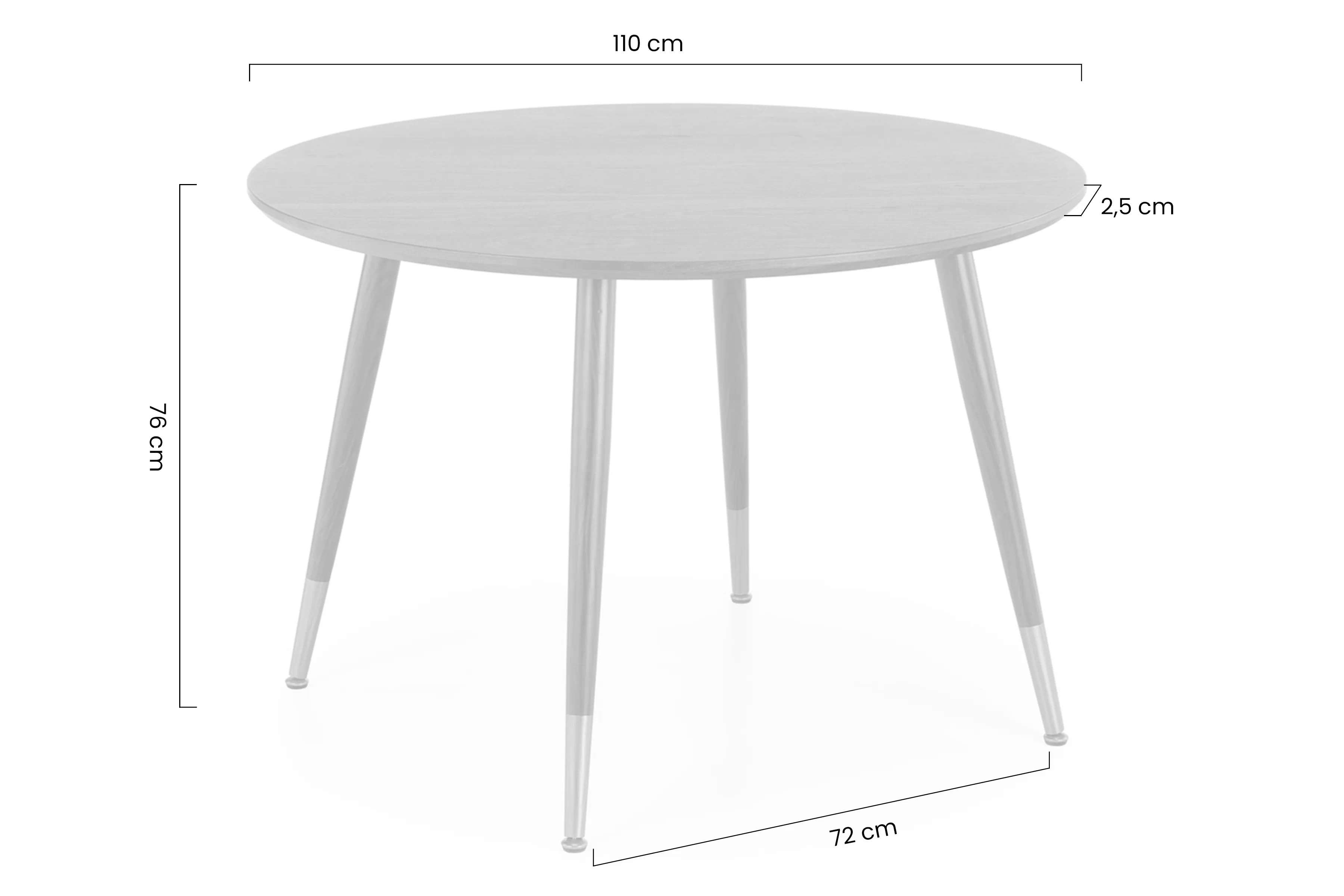 Stůl okragly Domenico 110 cm - ořech