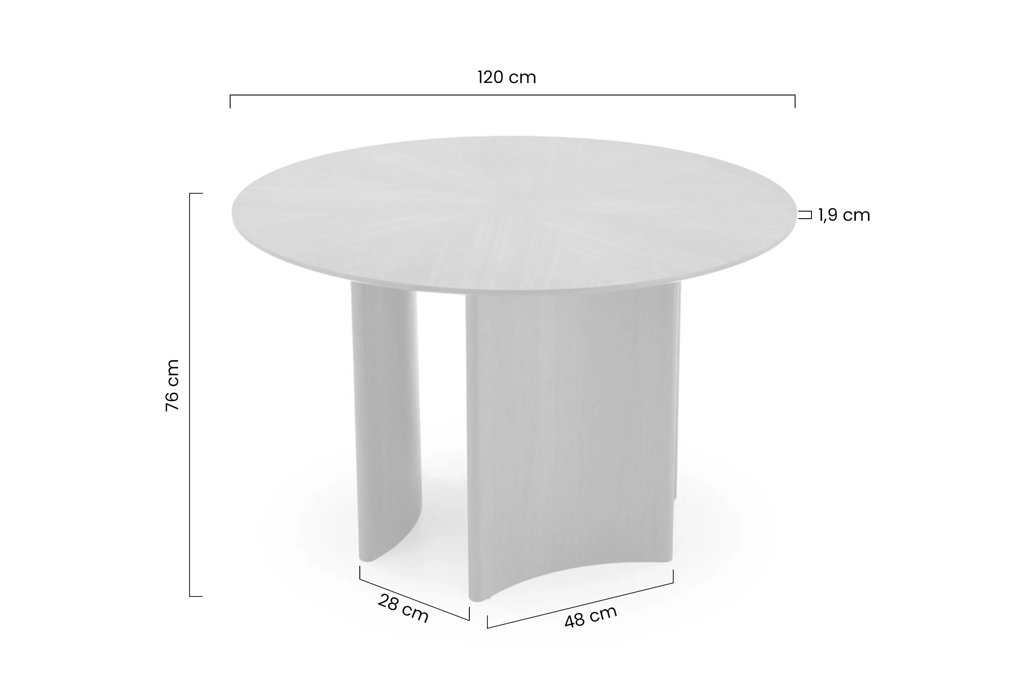 Stůl okragly Merulio 120 cm - ořech