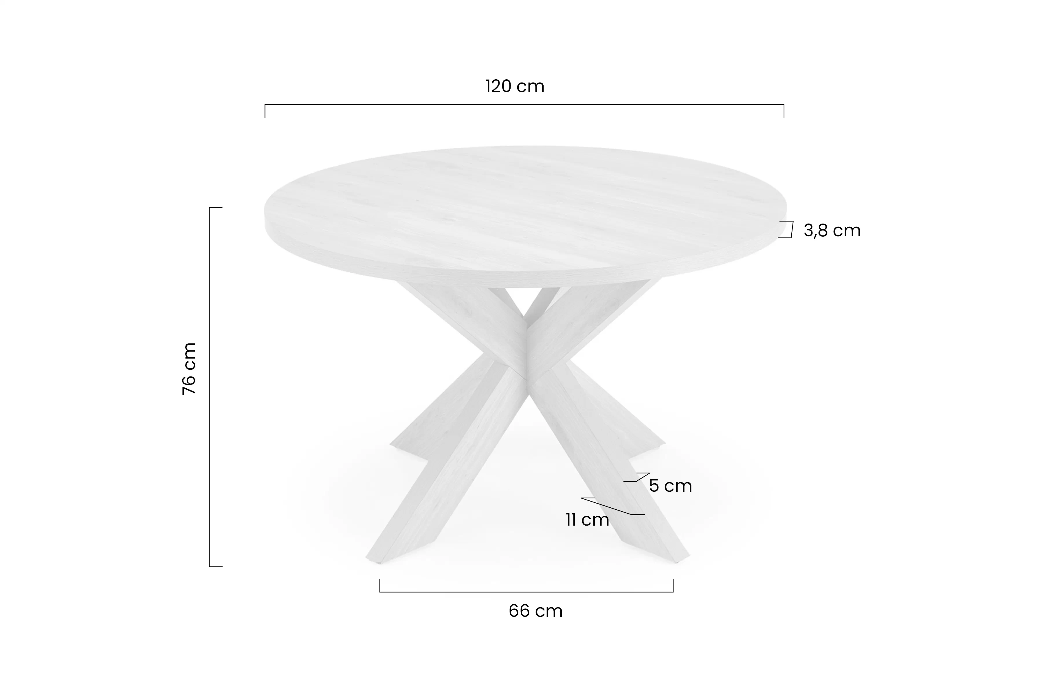 Stůl okragly Orleno 120x75 cm - dub přírodní