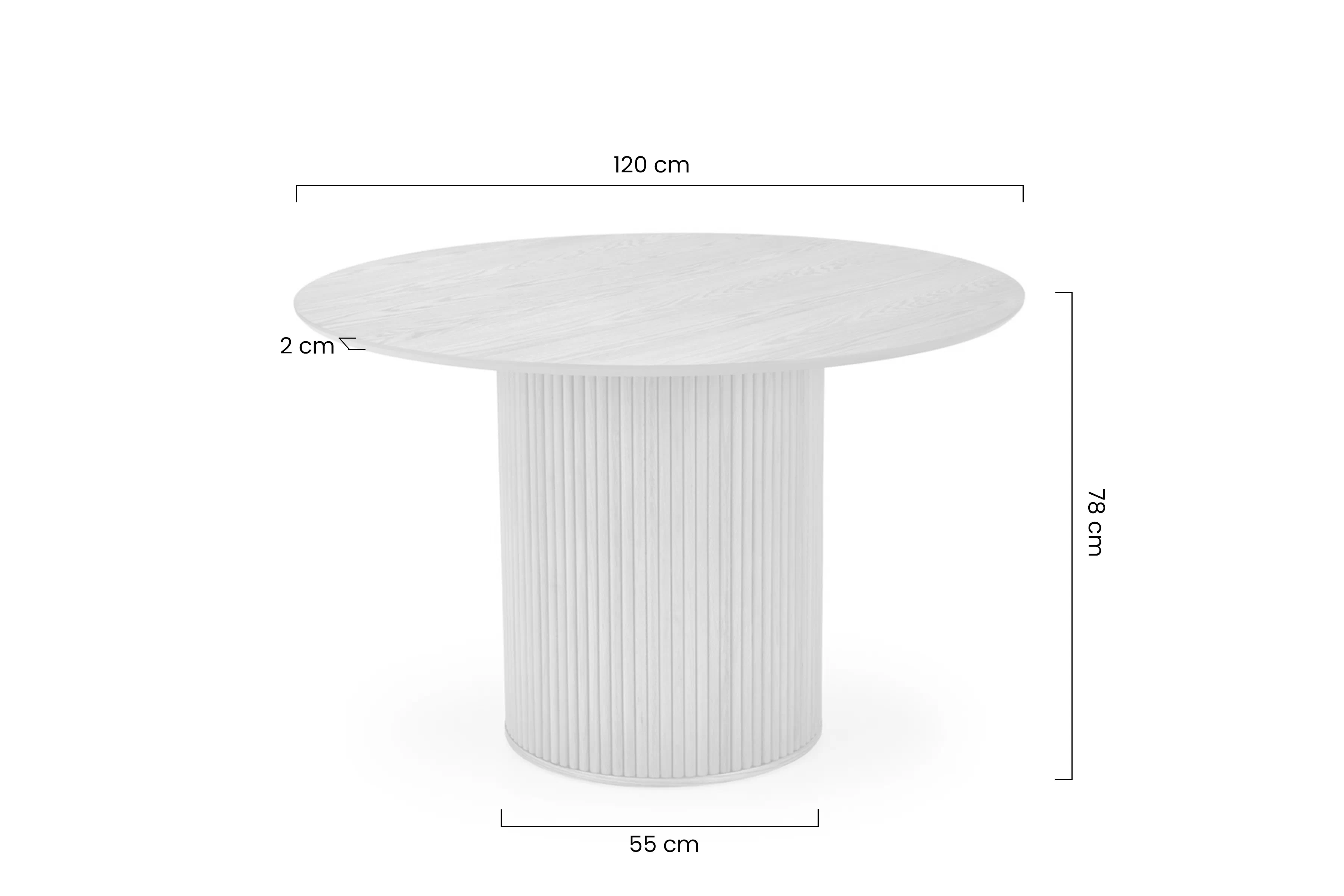 Stůl okragly Rodlin 120 cm - dub přírodní