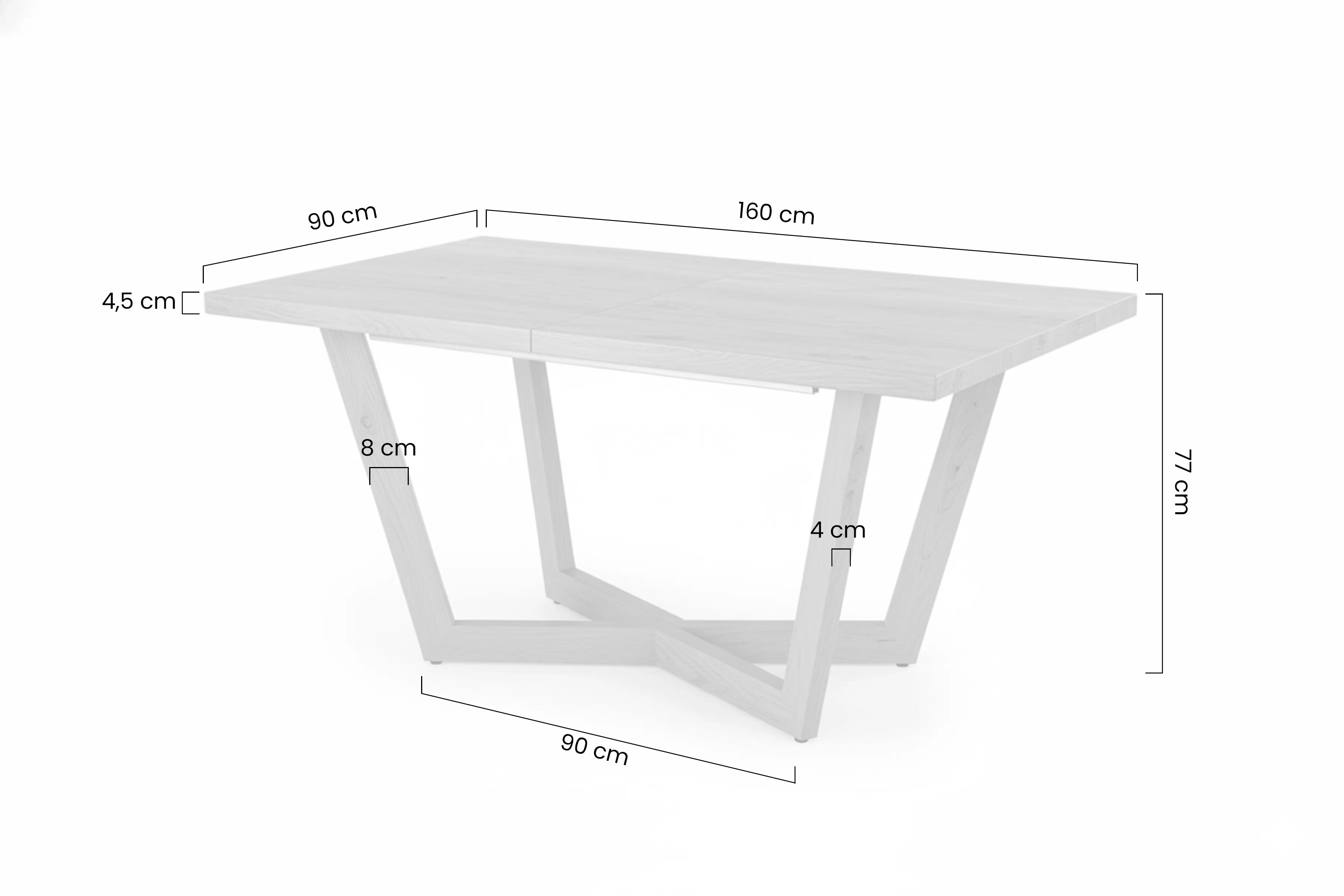 Stůl rozkladany Salvio 160-250x90 cm dřevo - dub přírodní