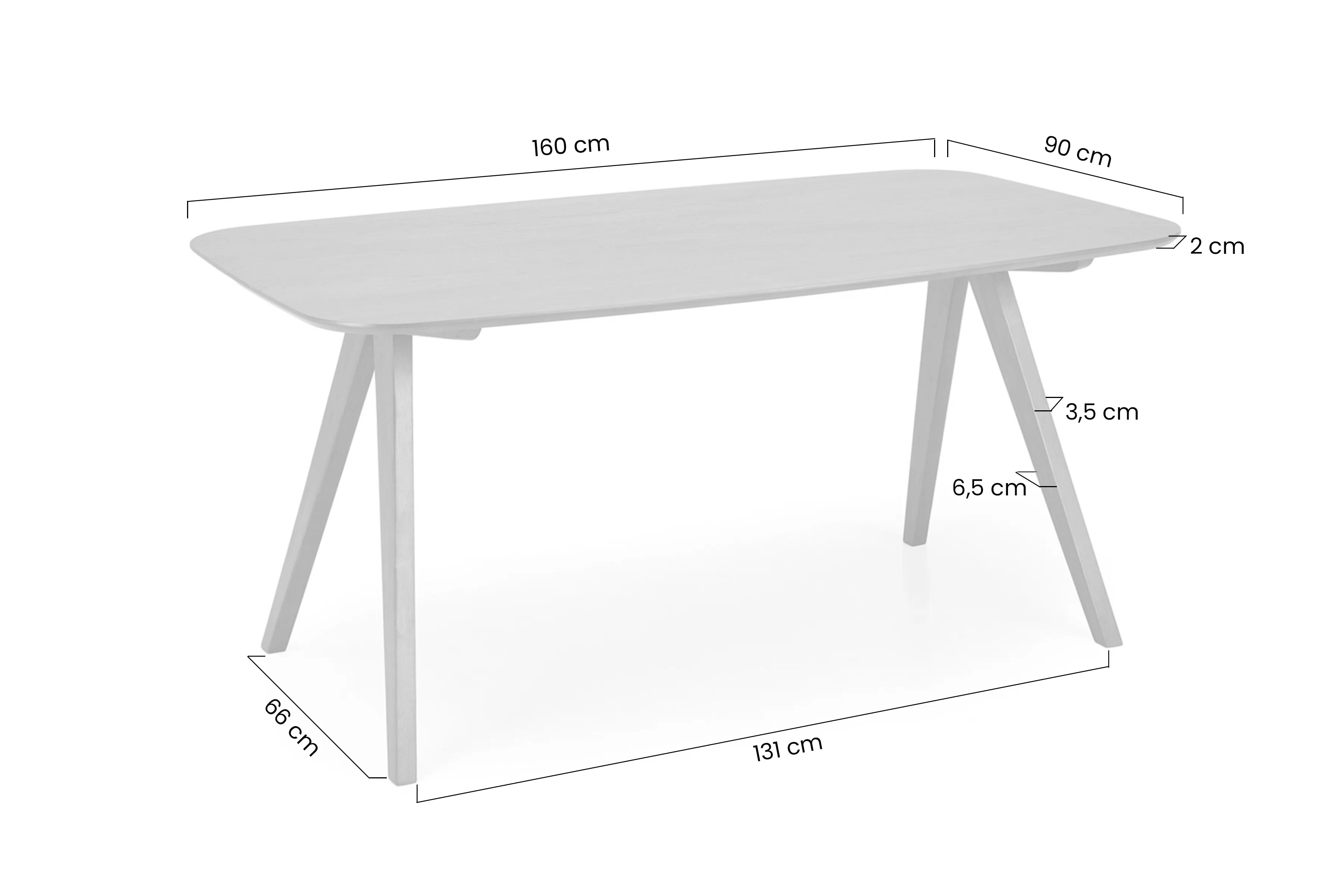 Stůl Walnor 160x90 cm - ořech