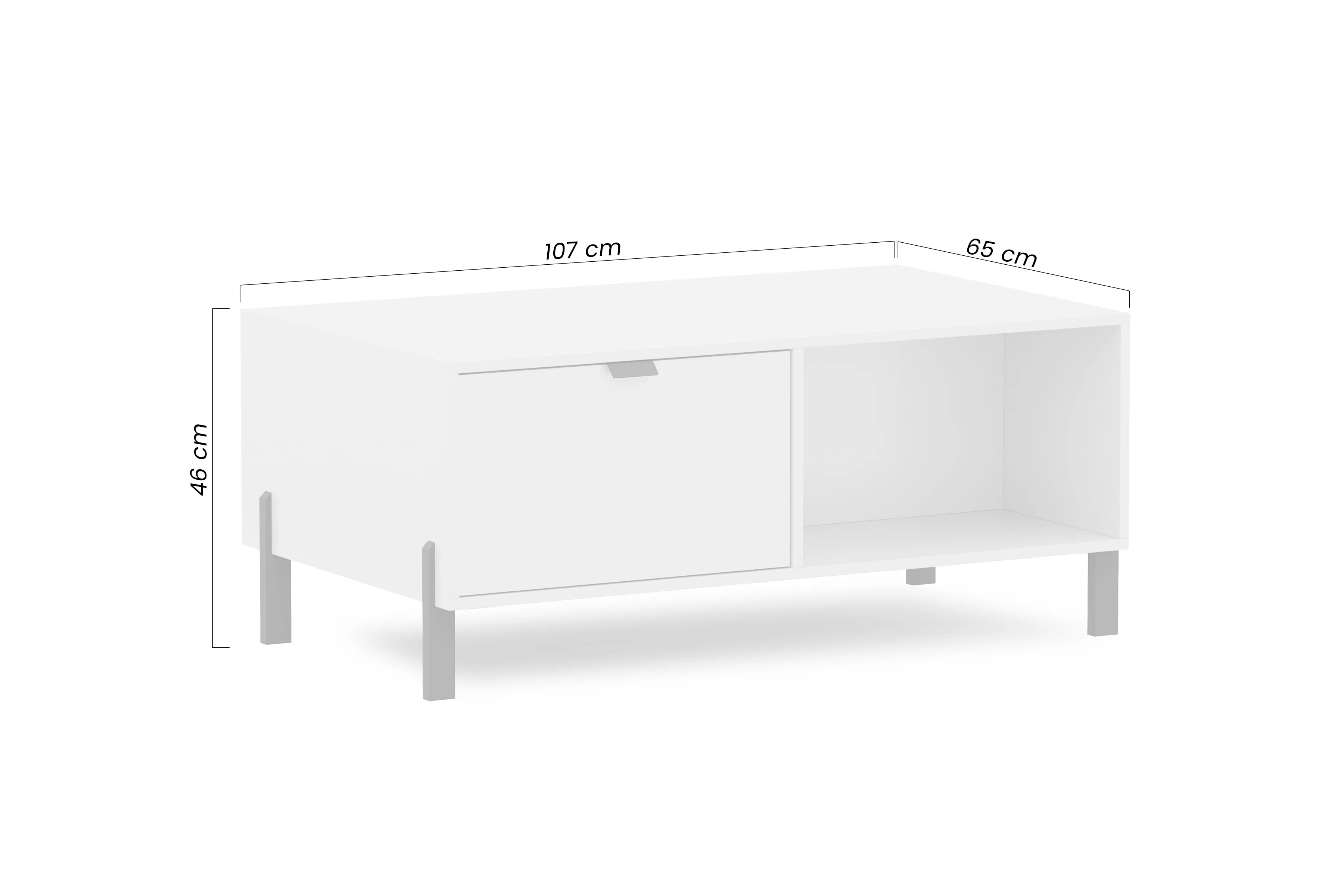 stolek kawowy Cremona z szuflada - béžová Pískový 