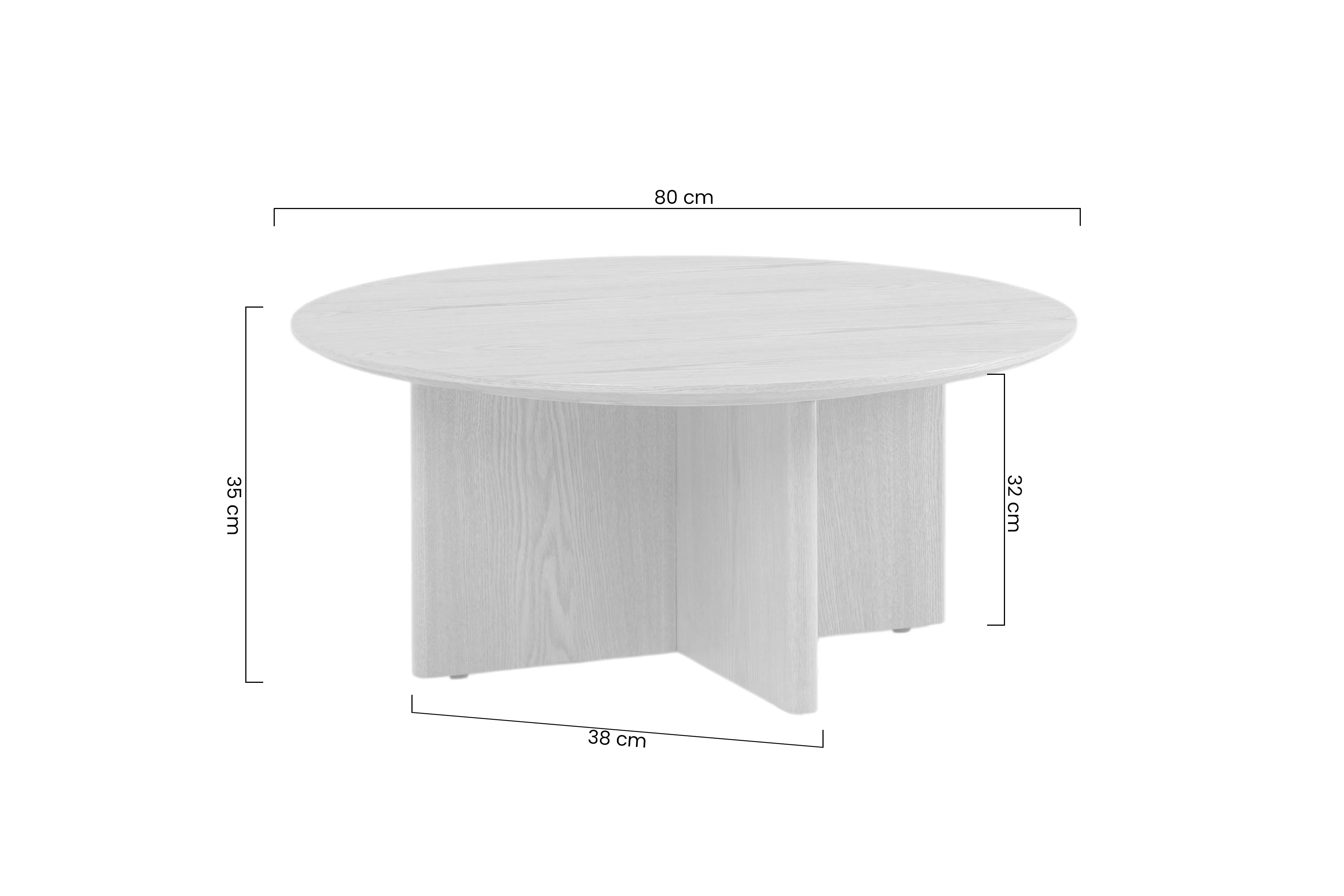 stolek kawowy Nomis 80 cm okragly - miel 
