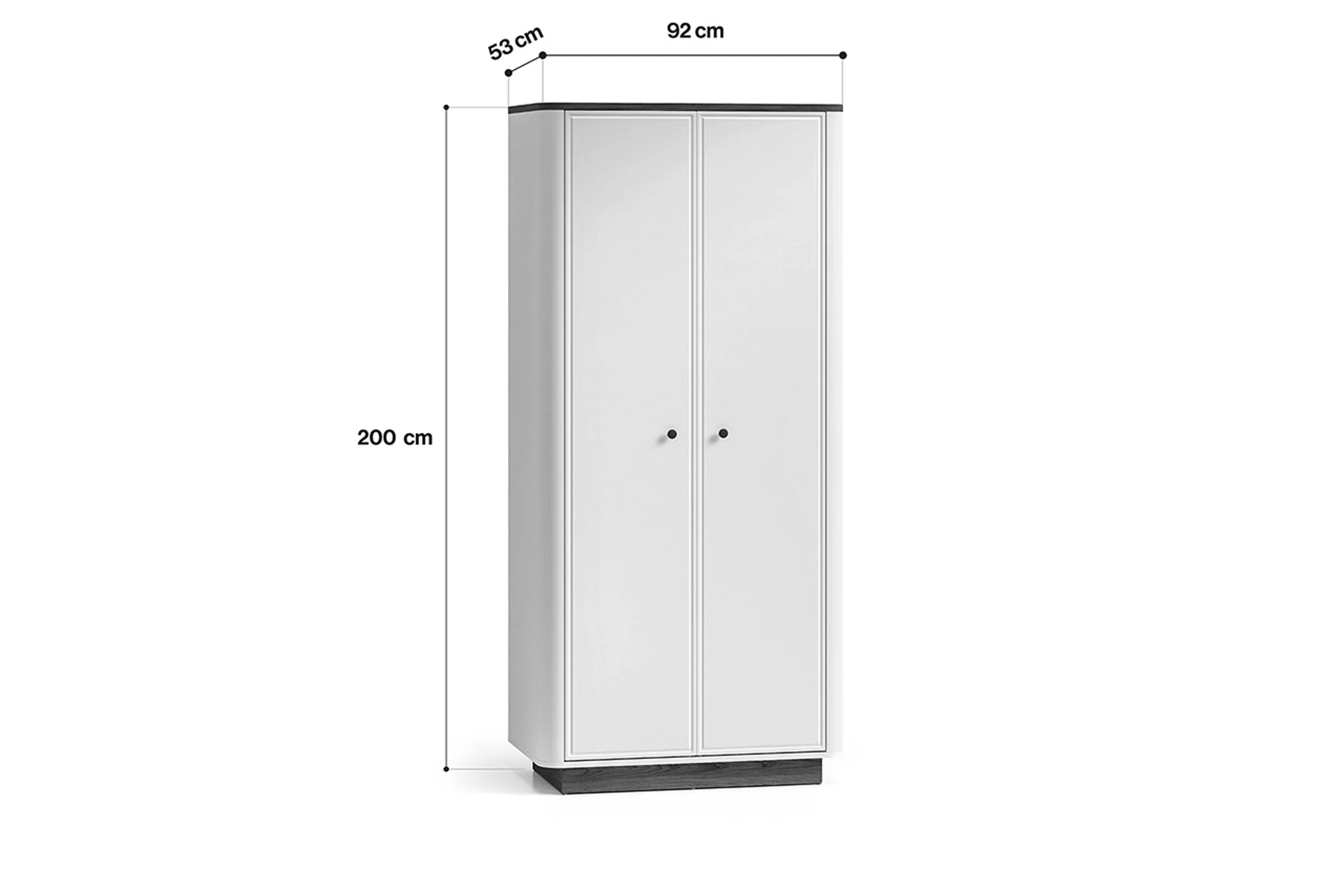 skříň otvírána Amberto 92 cm - kašmír / dub windmill dark