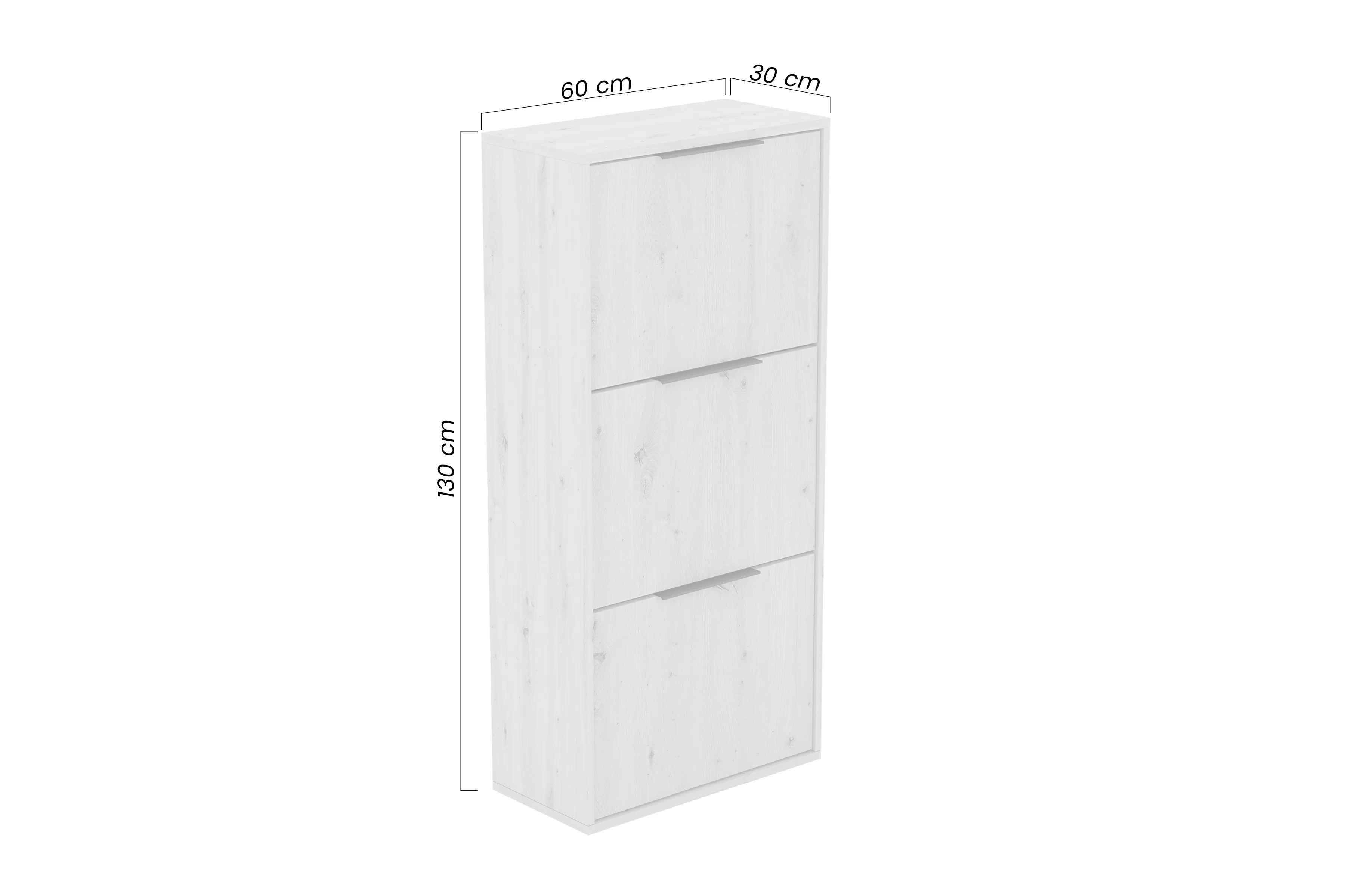 skříňka na boty Milo trzypoziomowa - béžová Pískový