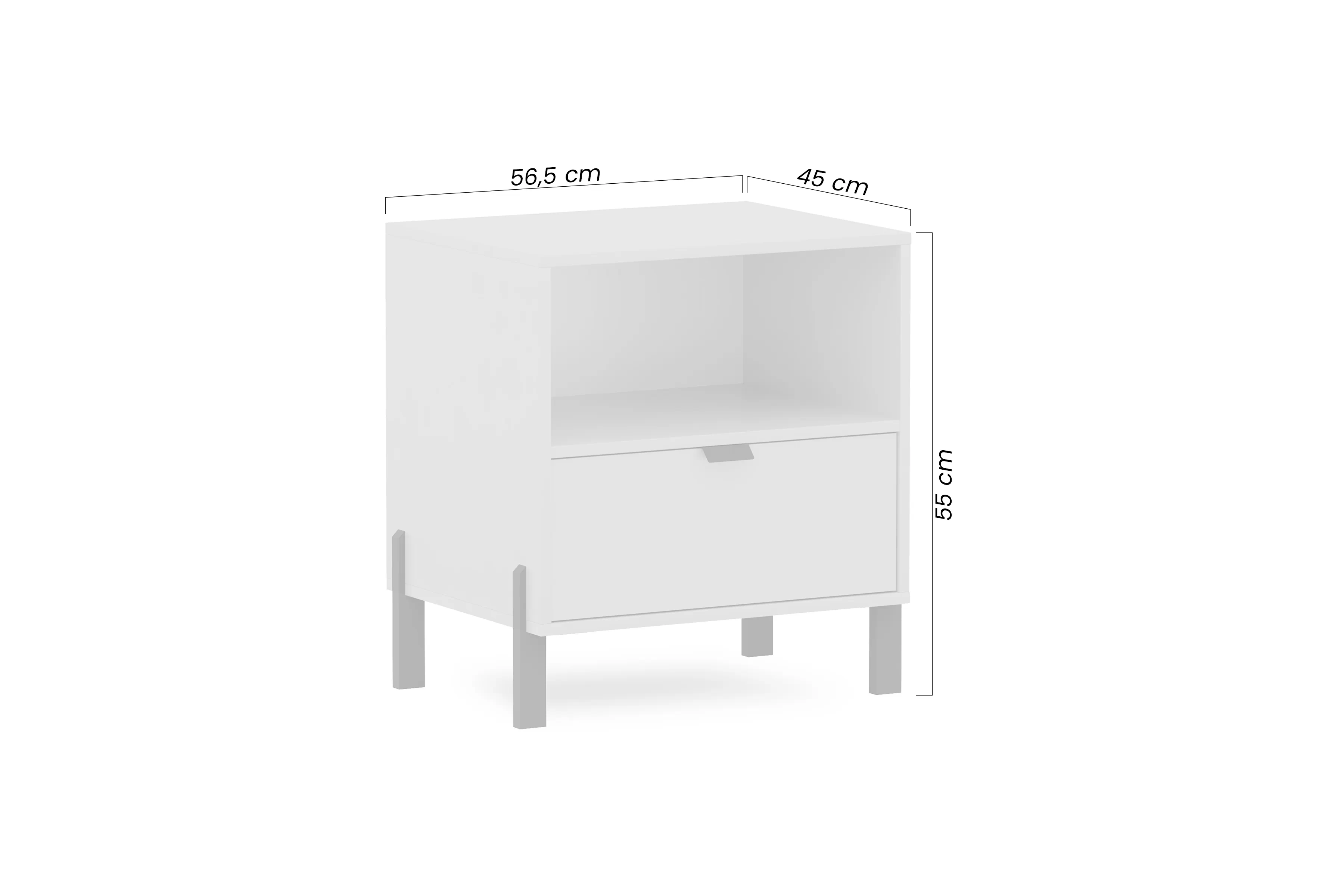 Noční stolek Cremona z szuflada - béžová Pískový 