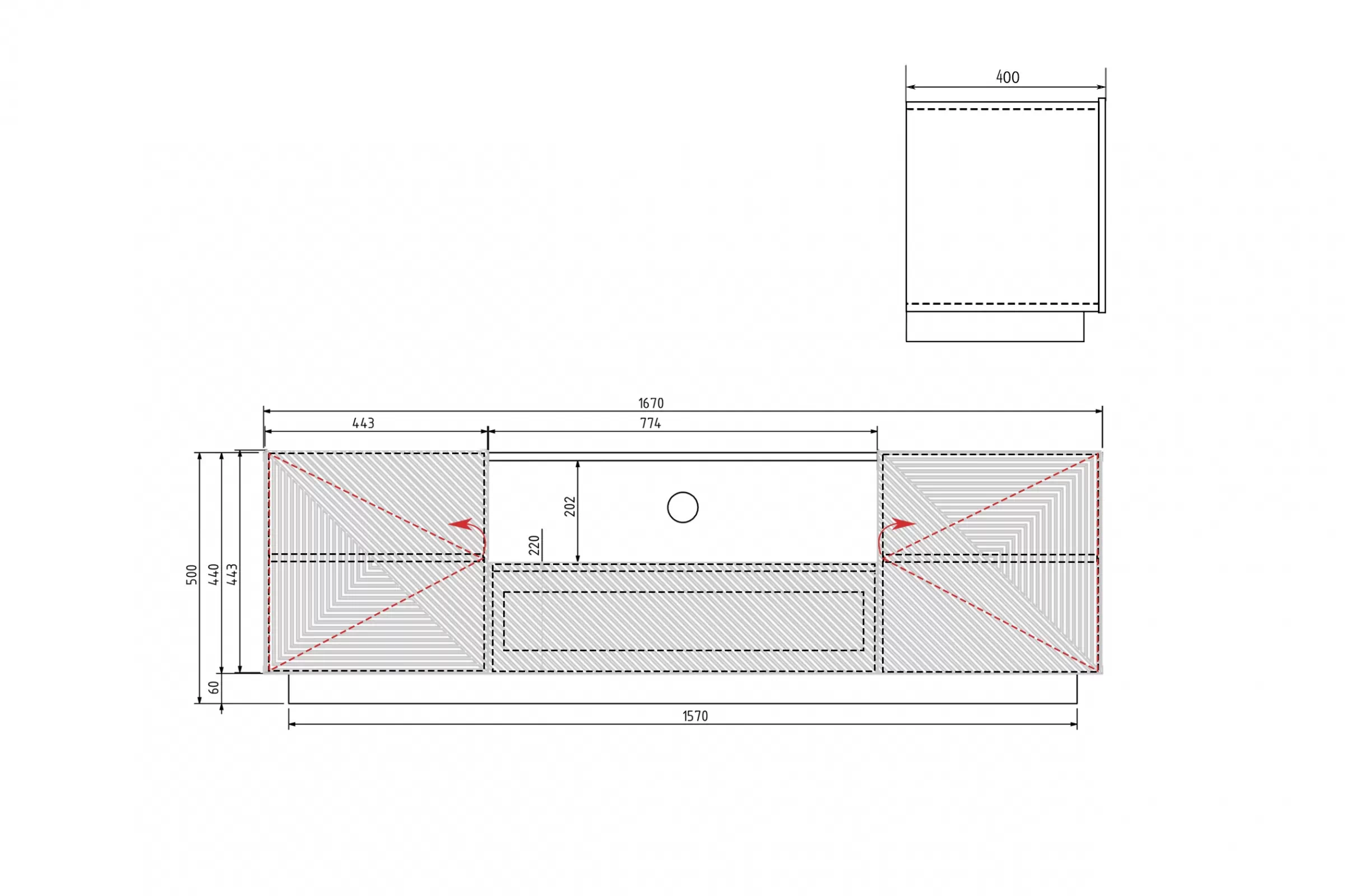 skříňka RTV Asha 167 cm z szuflada i wneka - artisan / černá mat