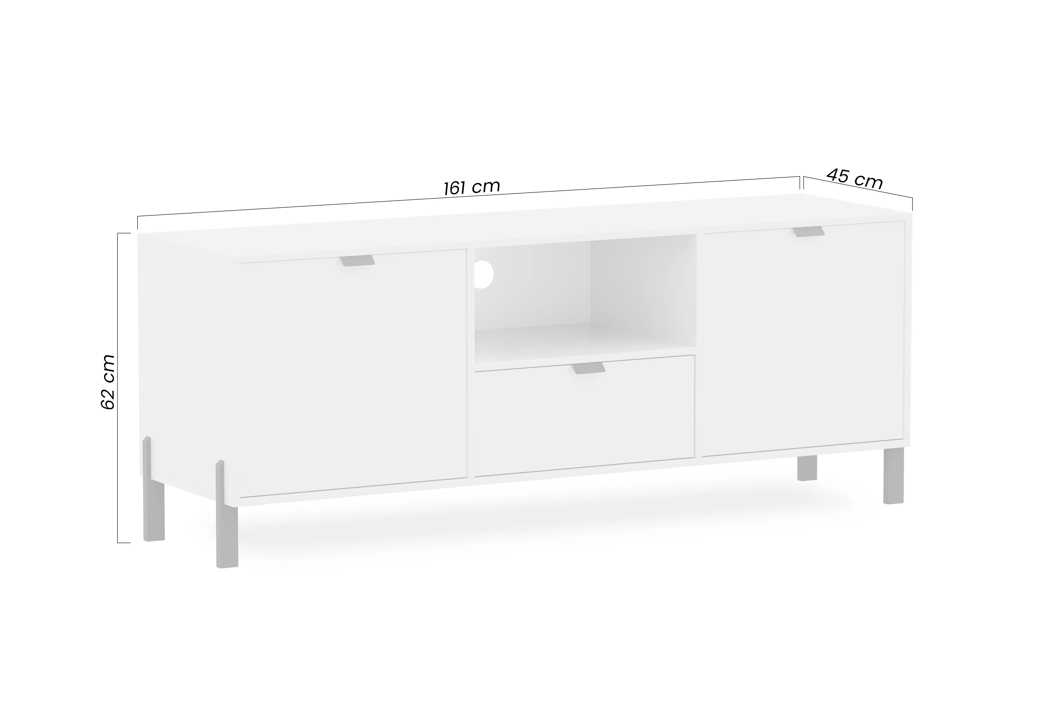 skříňka RTV Cremona na kovových nohách - béžová Pískový 