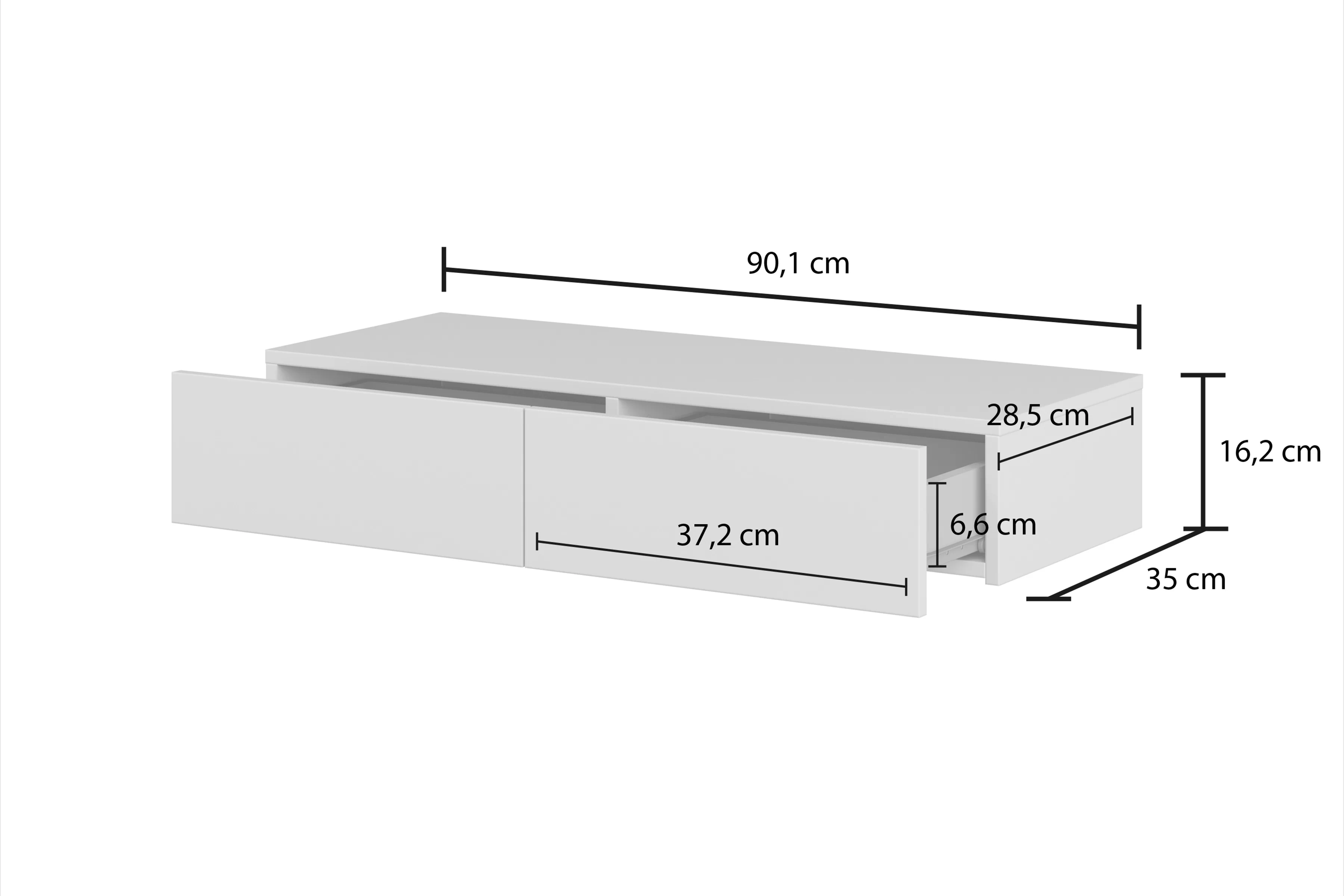 Toaletní stolek závěsná Jukon 90 cm - kašmír / černé nožičky