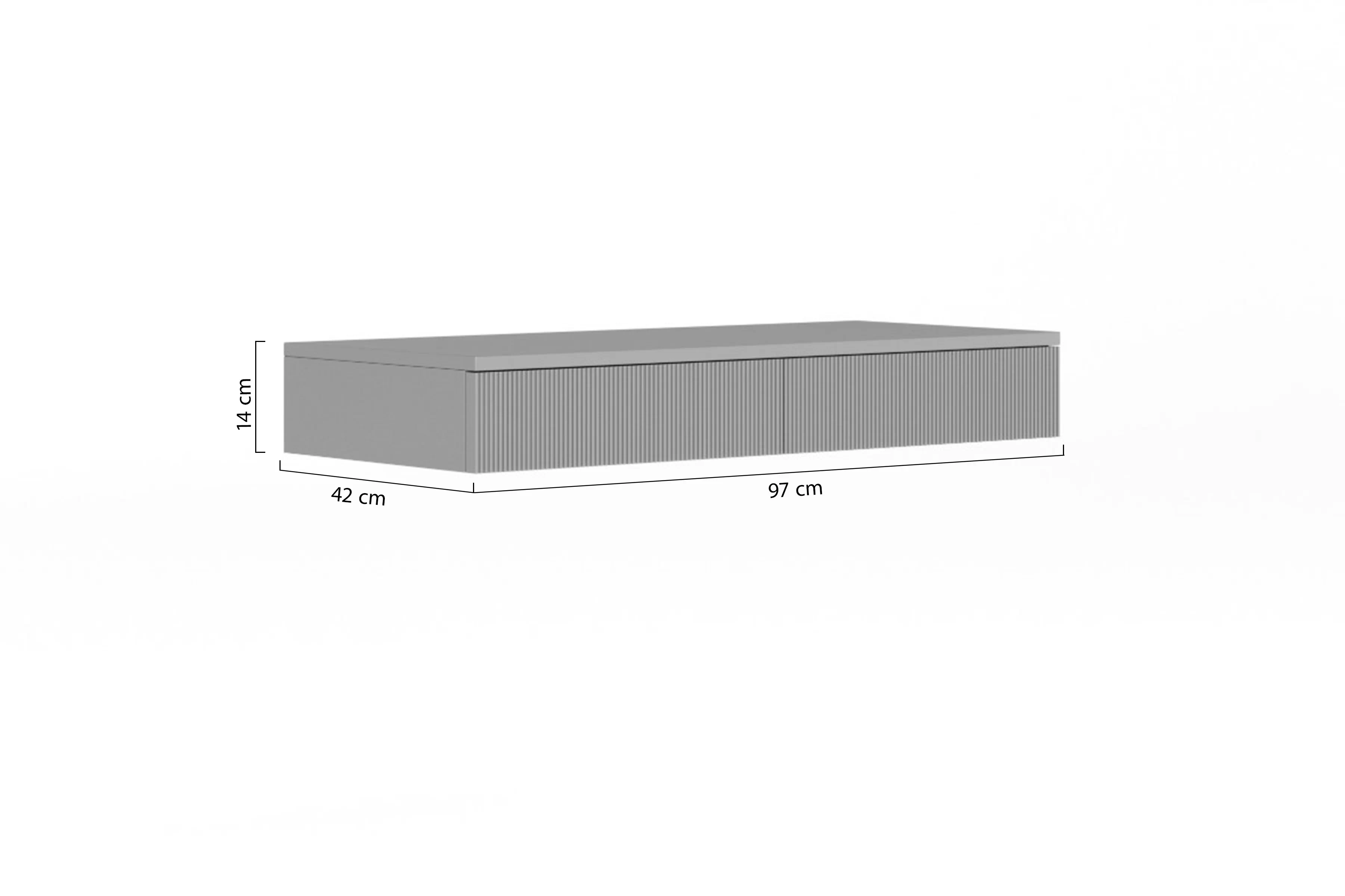 Toaletní stolek závěsná Nubo 97 cm - kašmír 
