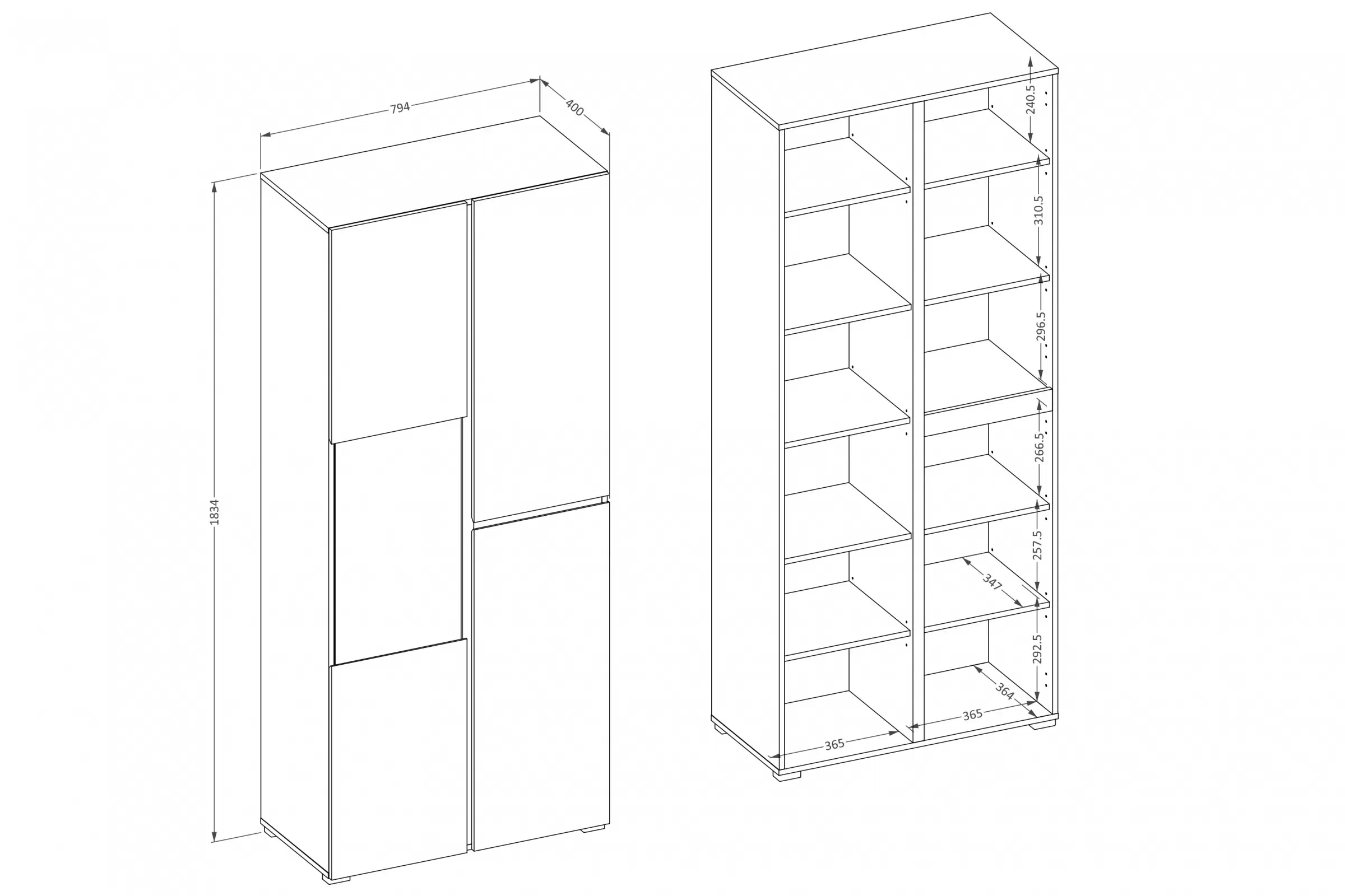 Vitrína Gramon 79 cm - zelená / černá